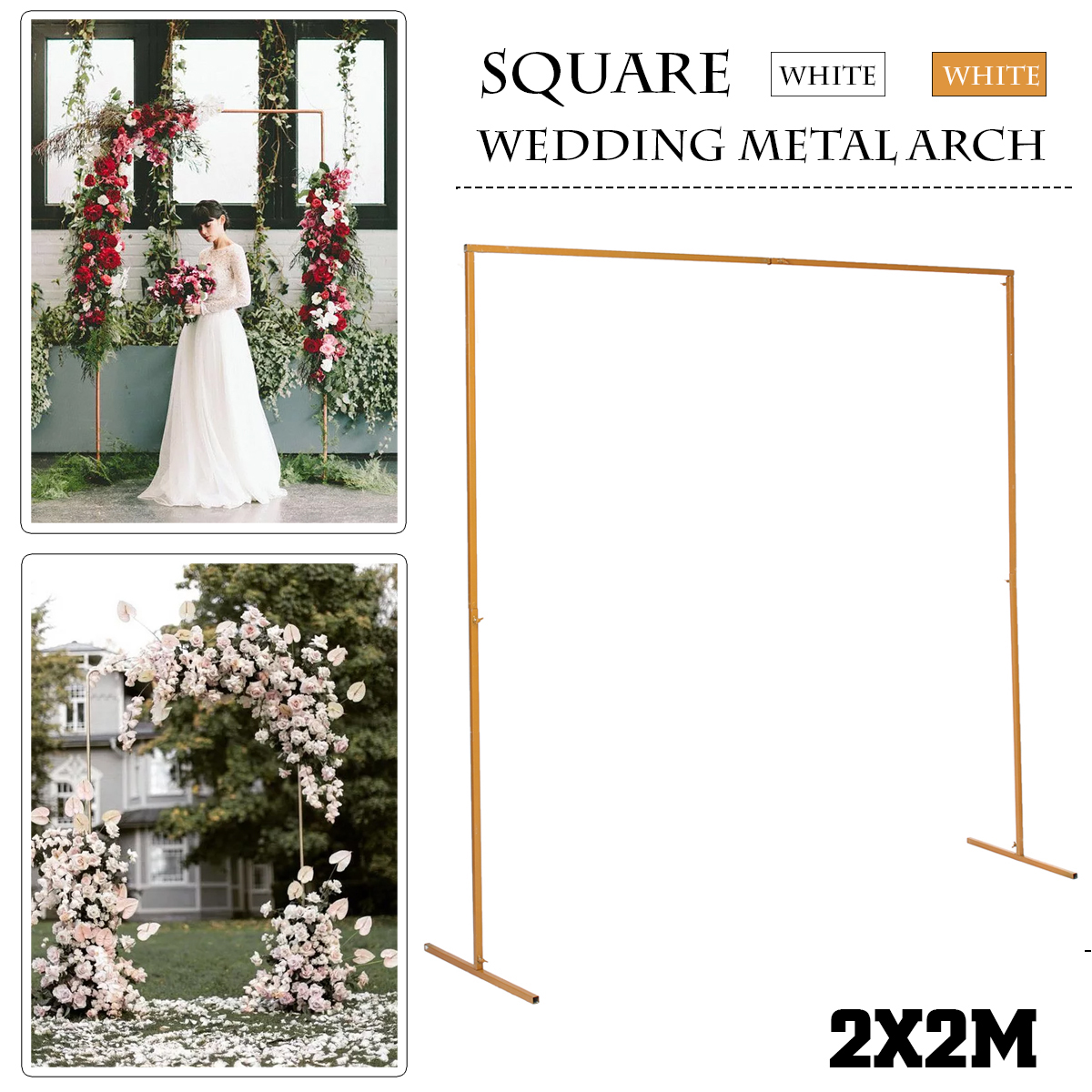 Garfans-Square-Metal-Arch-Wedding-Party-Bridal-Prom-Garden-Floral-Decoration-Party-Supplies-Decorati-1635386-2