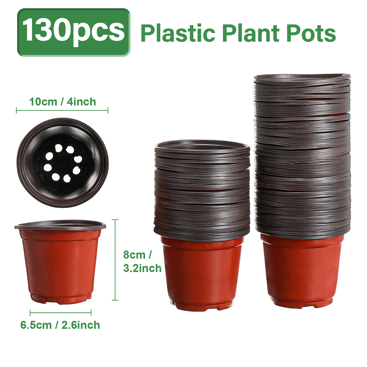 130PCS-Plastic-Plant-Flower-Pots-4-Succulent-Nursery-Drainage-Holes-Pot-1938115-4