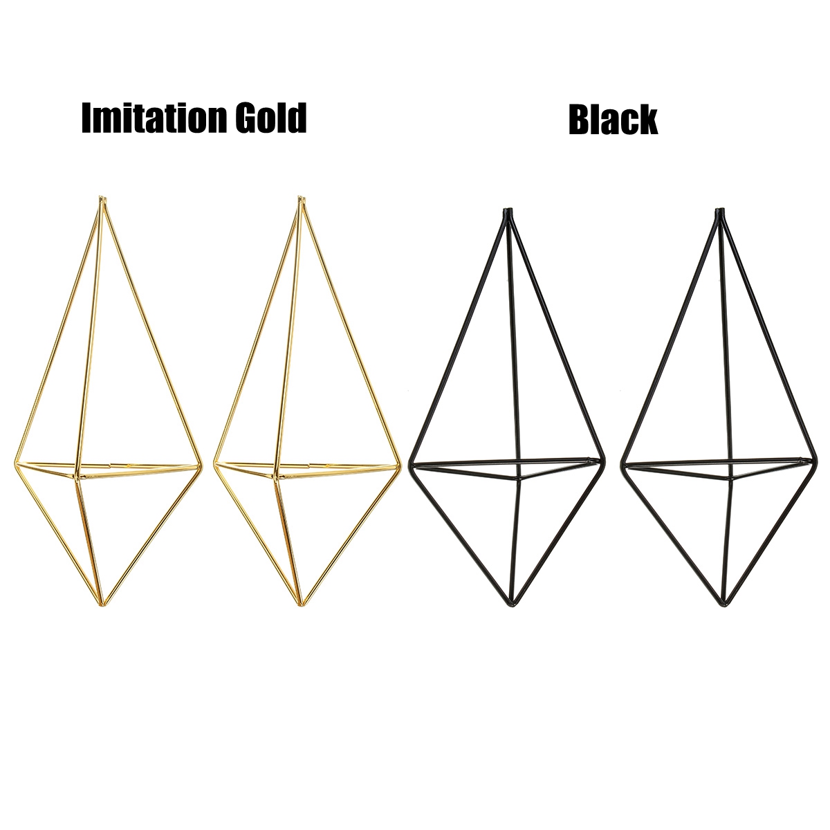 2-PCS-Wall-Mounted-Wrought-Iron-Geometric-Air-Flower-Plant-Stand-Golden-Decor-1713269-4