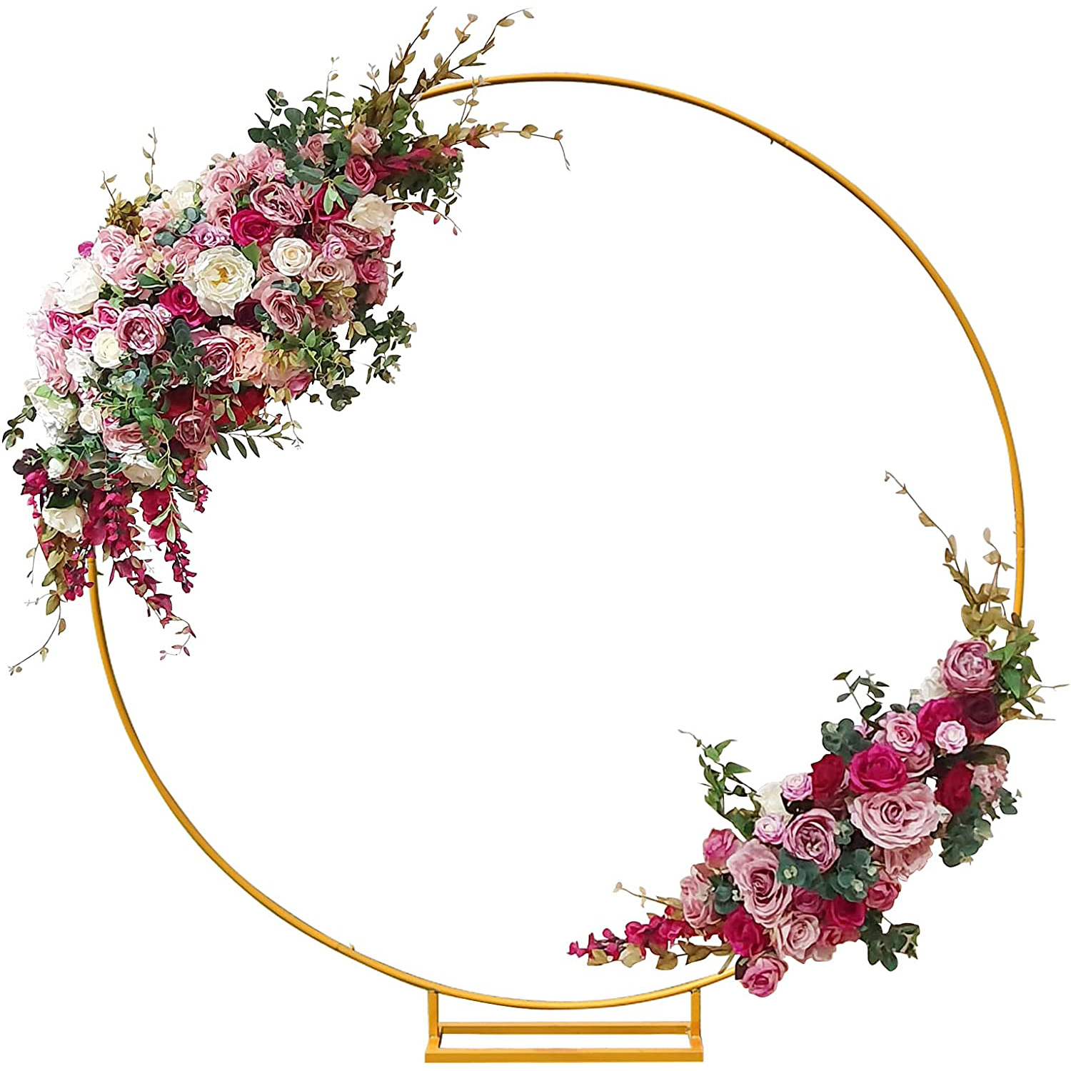 2M-Wedding-Stand-Flower-Rack-Arch-Round-Iron-Party-Door-Garden-Metal-Prop-Decor-1938090-6