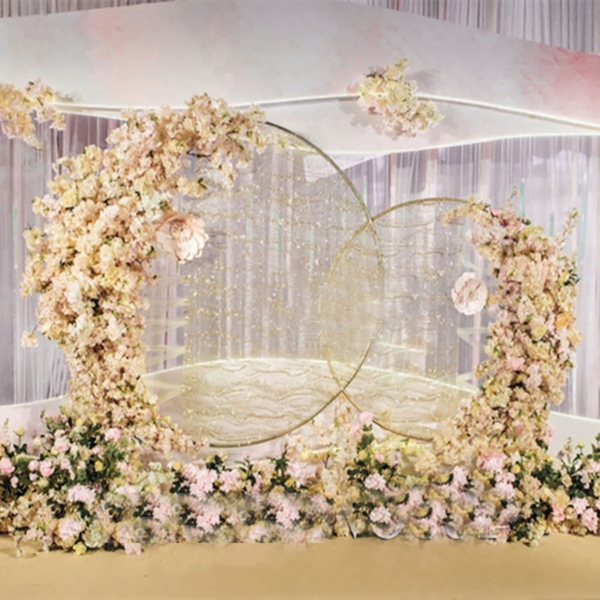 2M-Wedding-Stand-Flower-Rack-Arch-Round-Iron-Party-Door-Garden-Metal-Prop-Decor-1938090-10