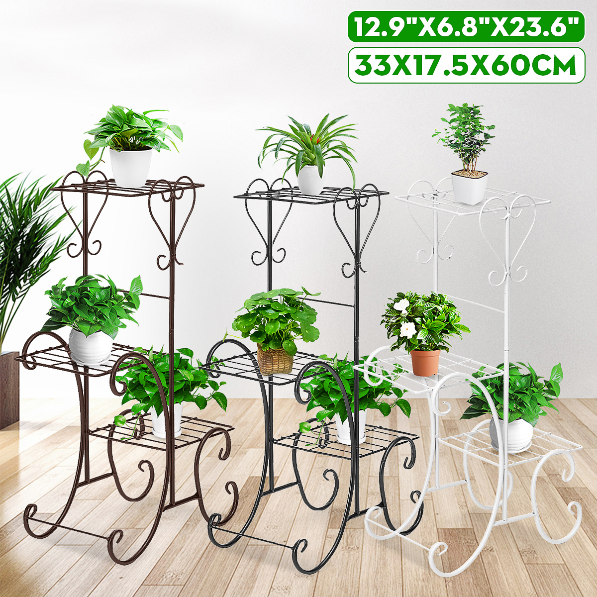 3-Layers-Metal-Flower-Shelf-Home-Floor-standing-Indoor-Space-Living-Room-Green-Bar-Flower-Pot-Rack-1806593-2