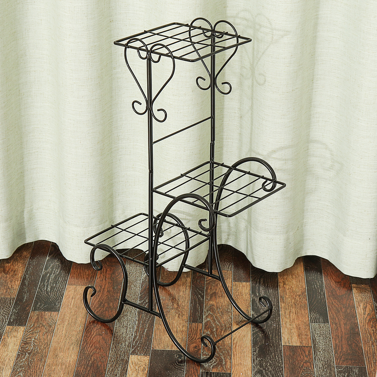 3-Layers-Metal-Flower-Shelf-Home-Floor-standing-Indoor-Space-Living-Room-Green-Bar-Flower-Pot-Rack-1806593-4