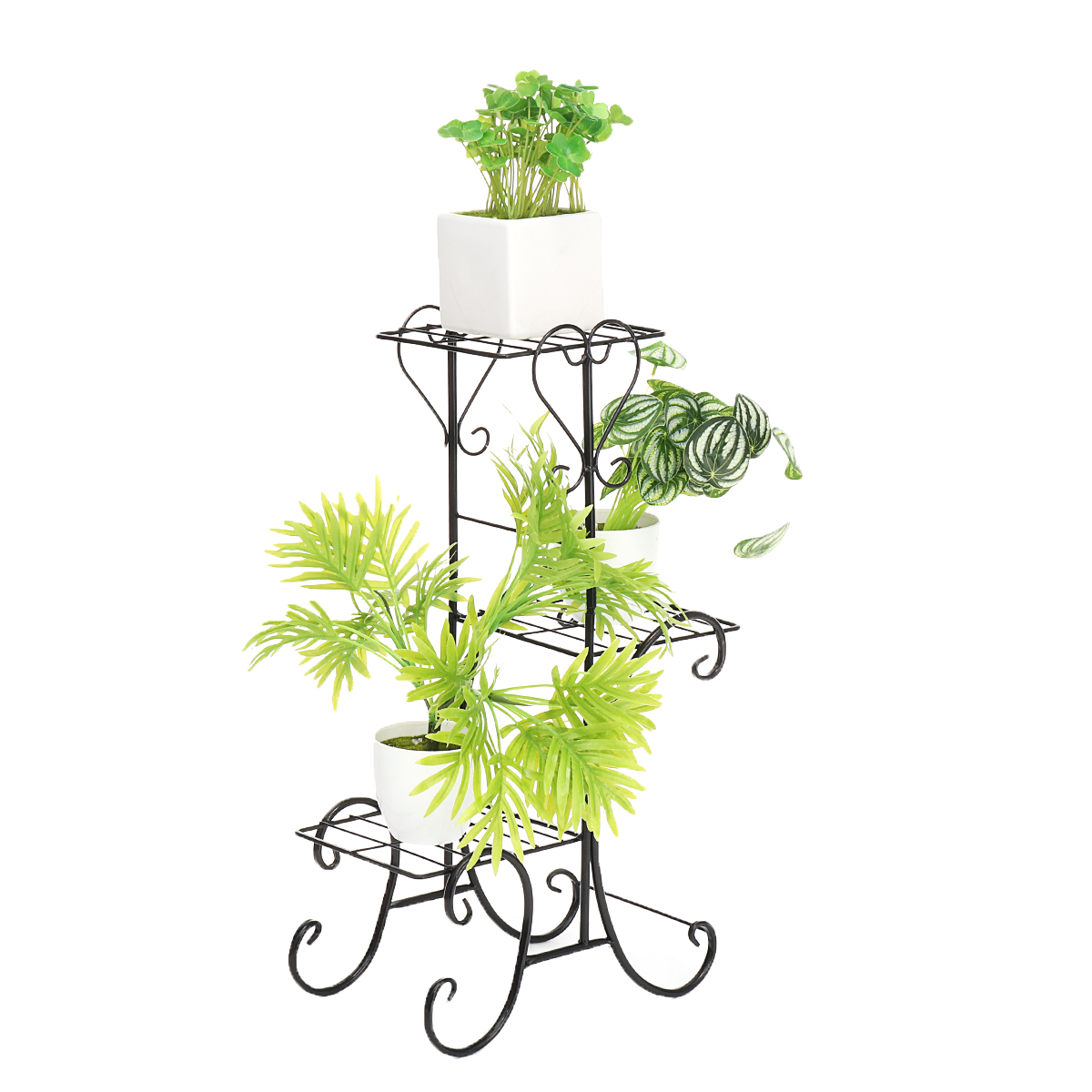 3-Layers-Metal-Flower-Shelf-Home-Floor-standing-Indoor-Space-Living-Room-Green-Bar-Flower-Pot-Rack-1806593-5