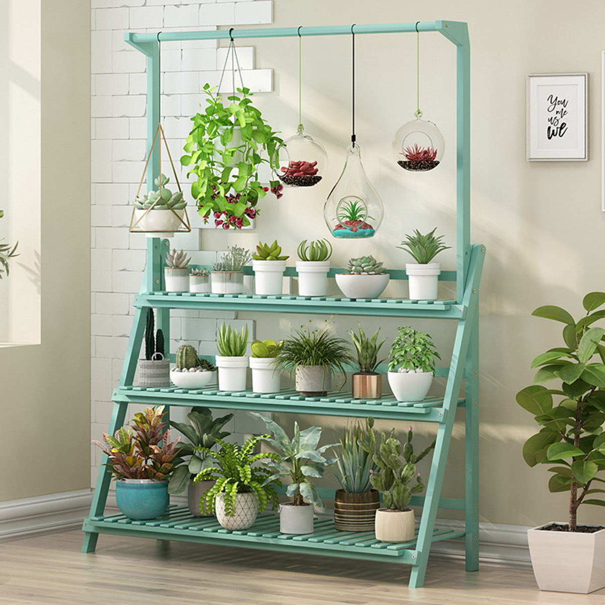 3-tier-Height-Adjustable-Foldable-Stair-floor-Flower-Pot-Stands-Rack-with-Removable-Pot-Hanging-Bar--1786440-7