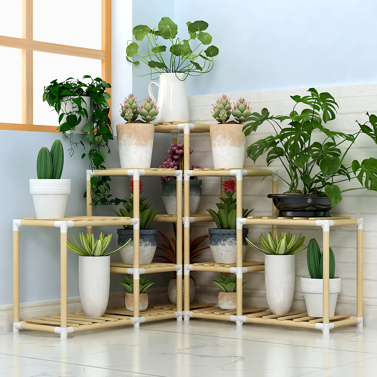 332Tiers-Wooden-Plant-Stand-Indoor-Outdoor-Patio-Garden-Flower-Pot-Stand-Shelf-1595439-1