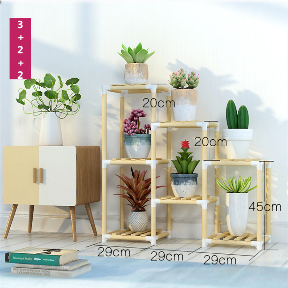 332Tiers-Wooden-Plant-Stand-Indoor-Outdoor-Patio-Garden-Flower-Pot-Stand-Shelf-1595439-3