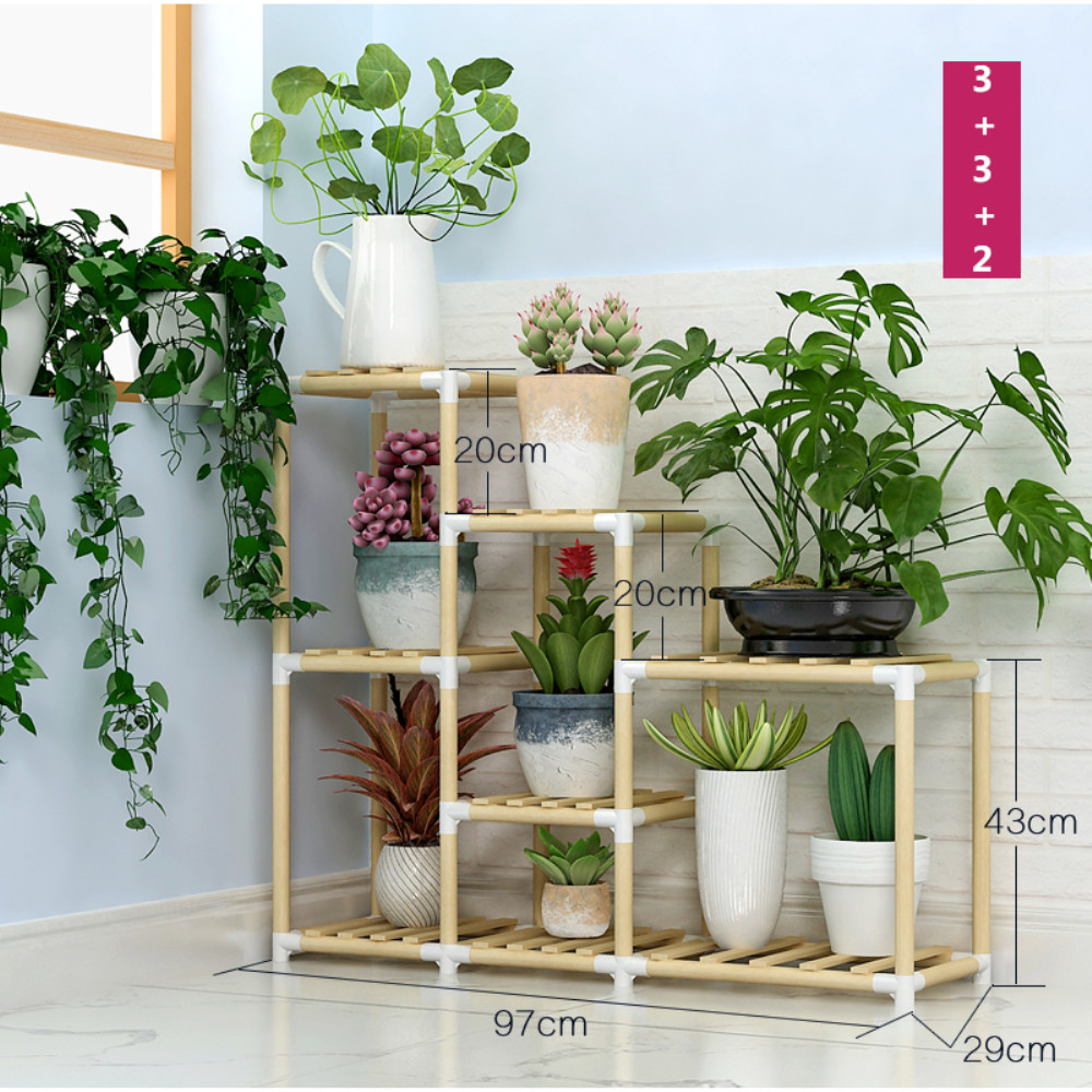 332Tiers-Wooden-Plant-Stand-Indoor-Outdoor-Patio-Garden-Flower-Pot-Stand-Shelf-1595439-4