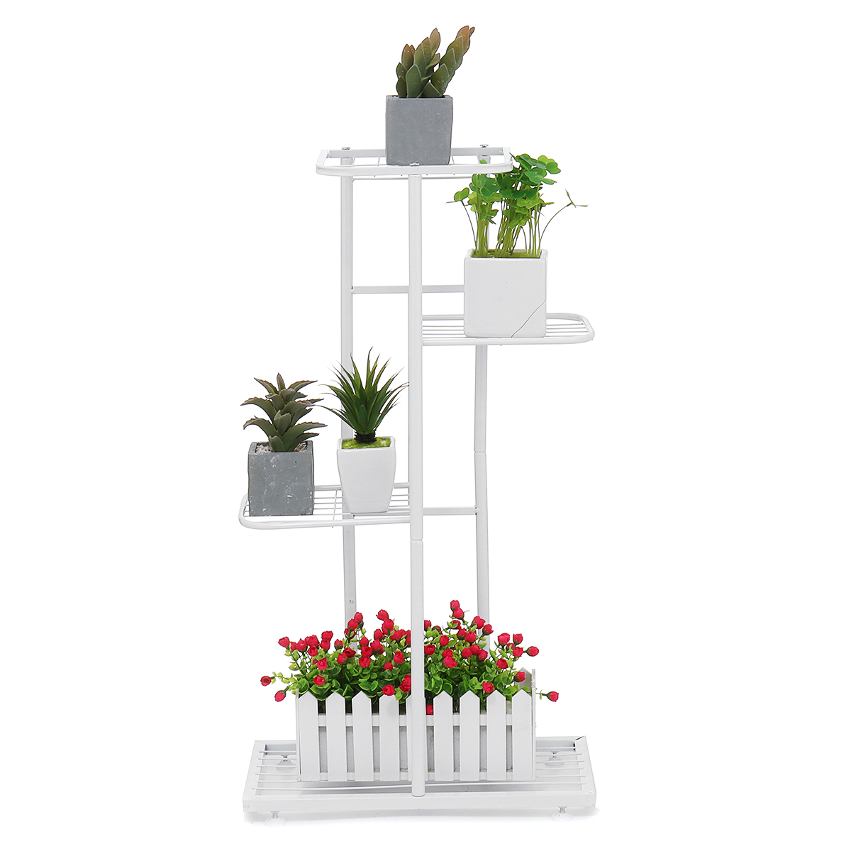 4-Layers-Retro-Iron-Flower-Stand-Pot-Plant-Display-Shelves-Garden-Home-Decoration-1720861-4