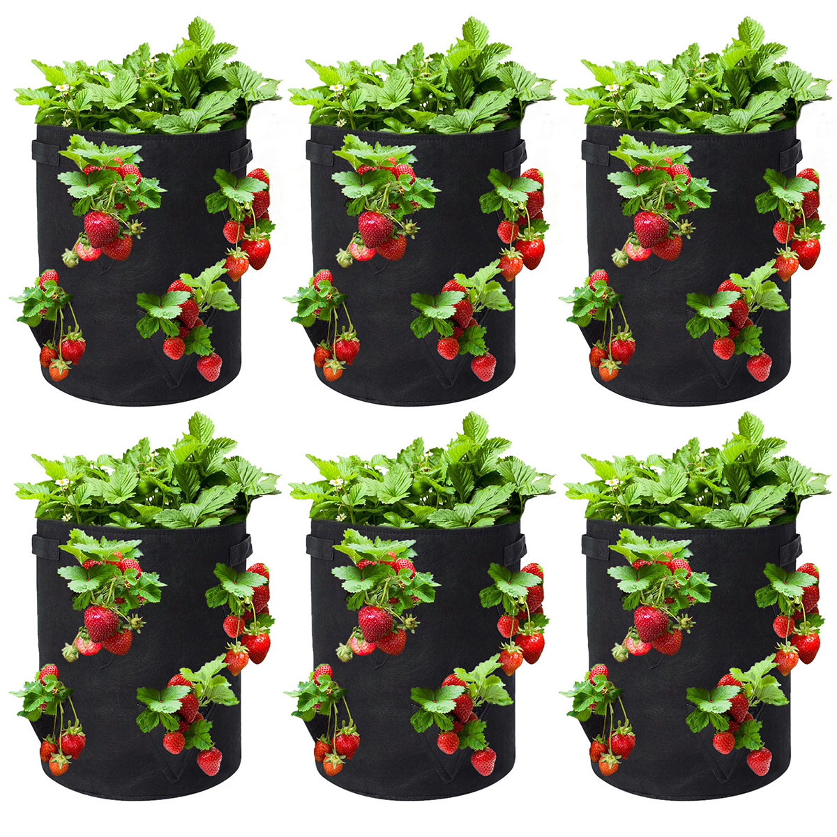 46pcs-Strawberry-Grow-Bags-Growing-Pot-8-Side-Grow-Pockets-Large-10-Gallon-1938101-4