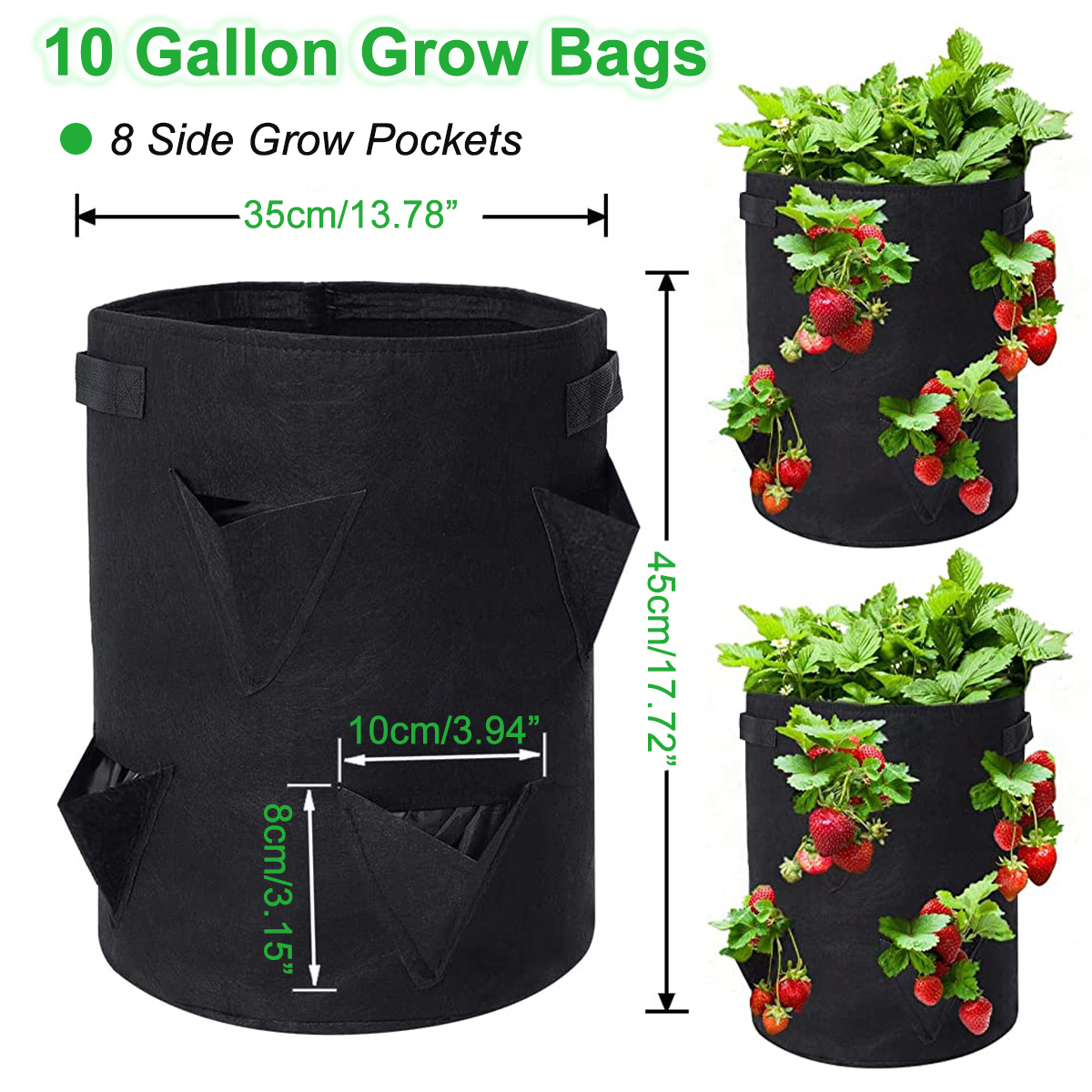 46pcs-Strawberry-Grow-Bags-Growing-Pot-8-Side-Grow-Pockets-Large-10-Gallon-1938101-10