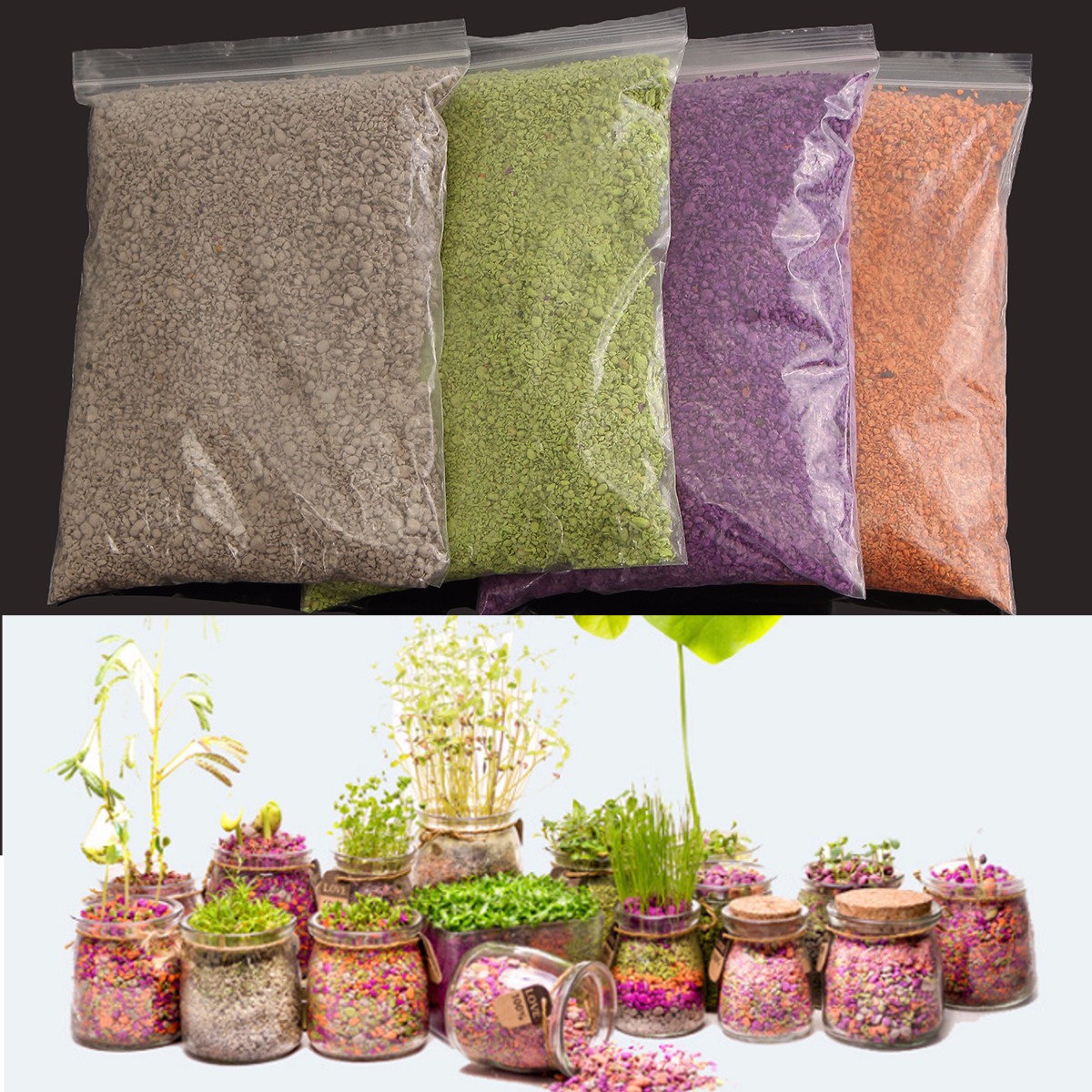 500ml-Plant-Flowers-Micro-landscape-Nutrient-Soil-Colorful-Potting-Paper-Soils-Garden-Decorations-1340136-1
