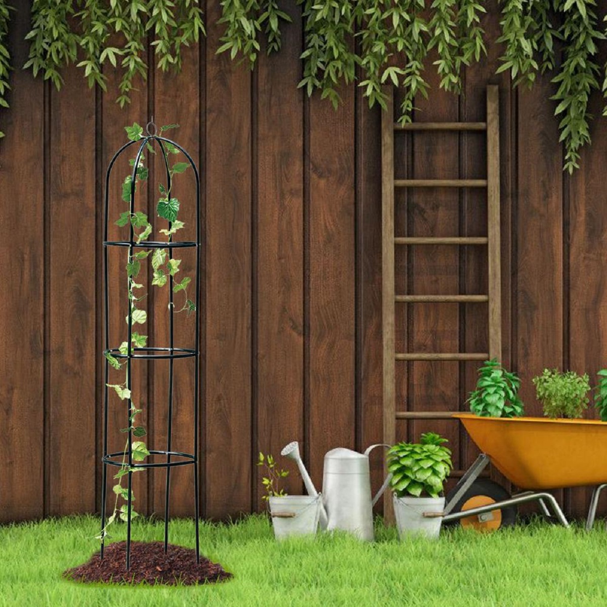 75x16-Inch-Climbing-Plant-Rack-Vine-Holder-Support-Frame-Gardening-Stand-Flower-Display-1805027-2