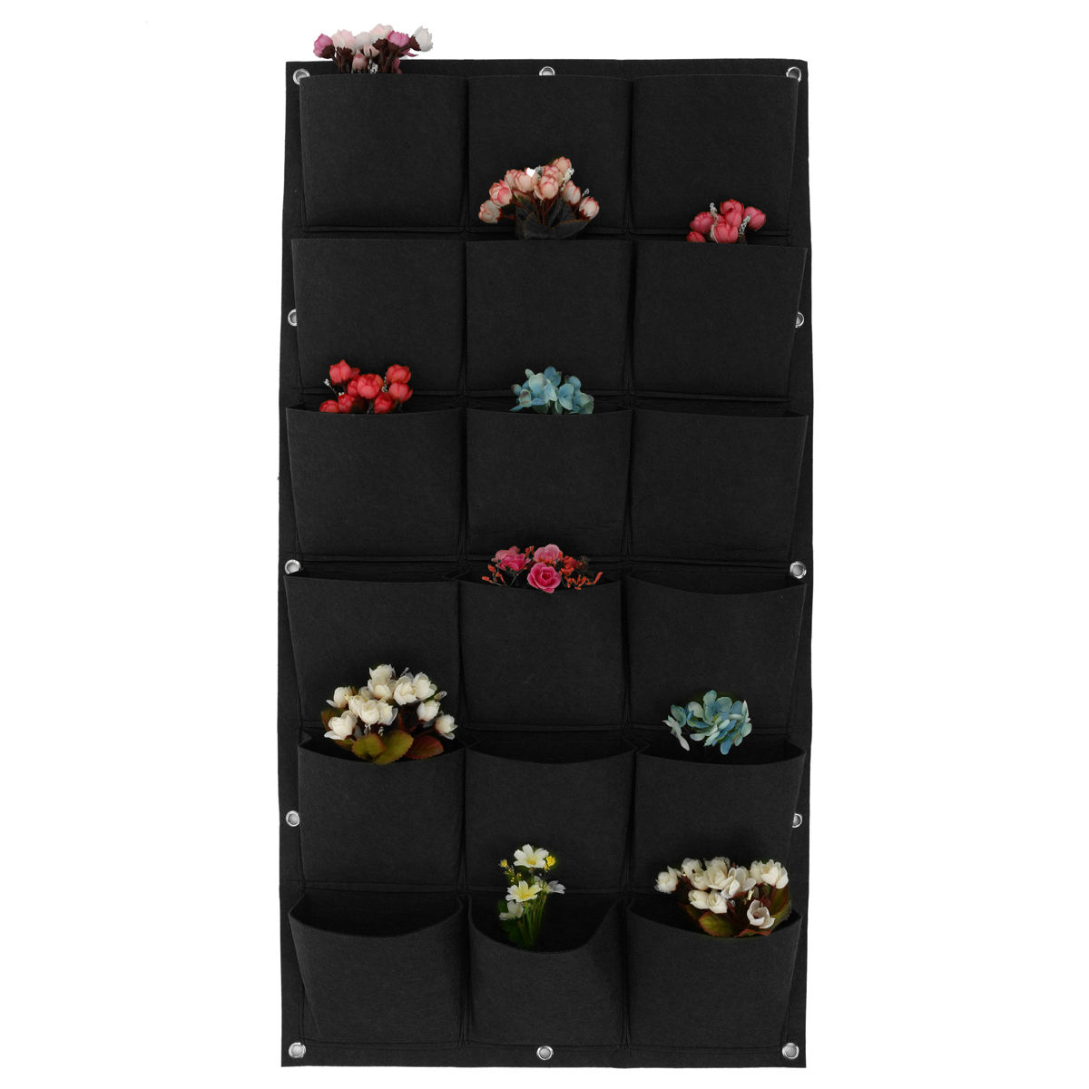 9-64-Pockets-Plant-Pot-Flower-Pot-Felt-Vertical-Garden-Hanging-Black-Wall-Planters-Pouch-1516499-3