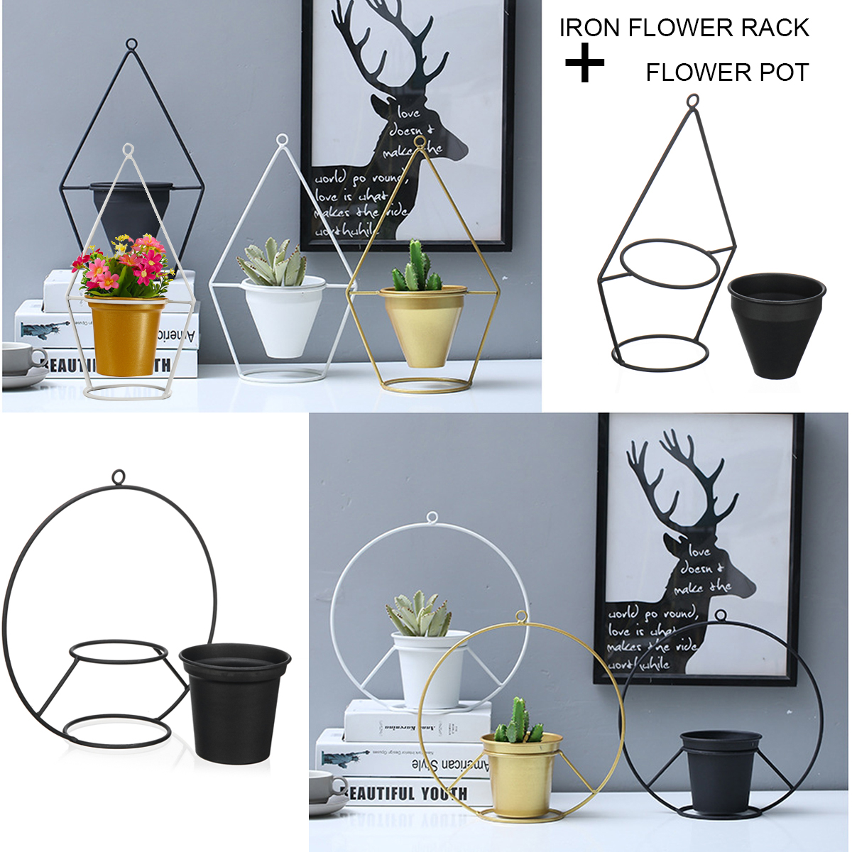 Flower-Iron-Metal-Rack-Stand-Hang-Vase-Succulent-Plant-Shelf-Lab-Pot-Decor-1446289-1