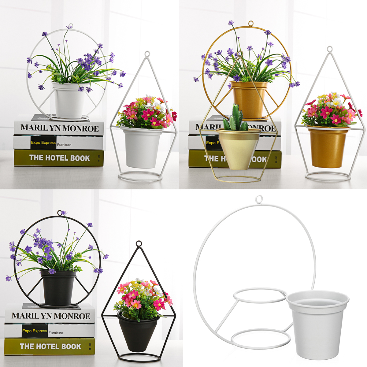 Flower-Iron-Metal-Rack-Stand-Hang-Vase-Succulent-Plant-Shelf-Lab-Pot-Decor-1446289-2