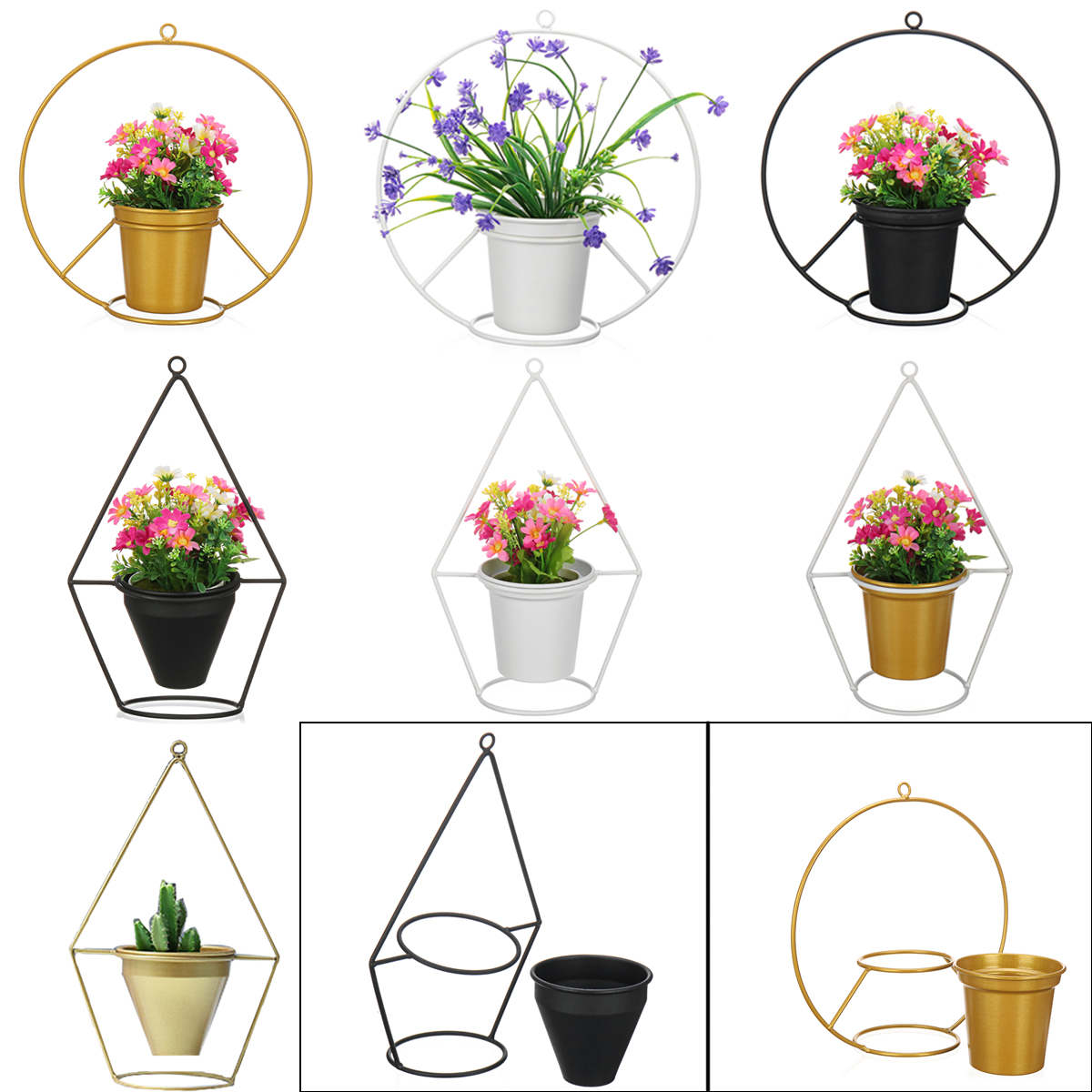 Flower-Iron-Metal-Rack-Stand-Hang-Vase-Succulent-Plant-Shelf-Lab-Pot-Decor-1446289-3