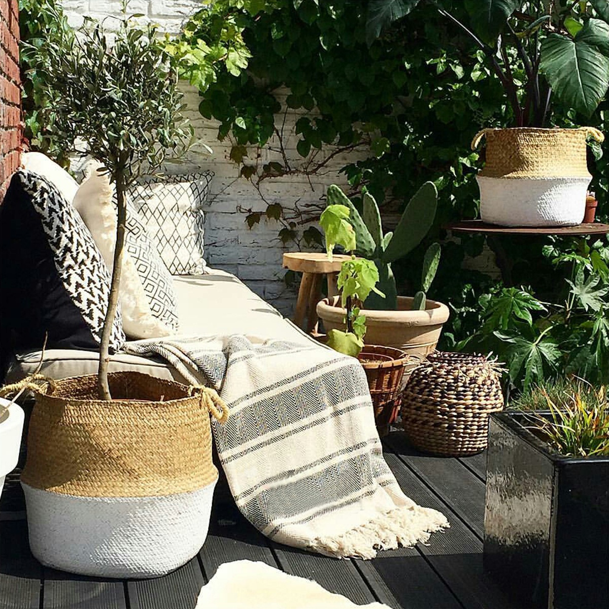 Foldable-Rattan-Straw-Basket-Flower-Pot-Hanging-Wicker-Storage-Baskets-Garden-Accessories-1217819-4
