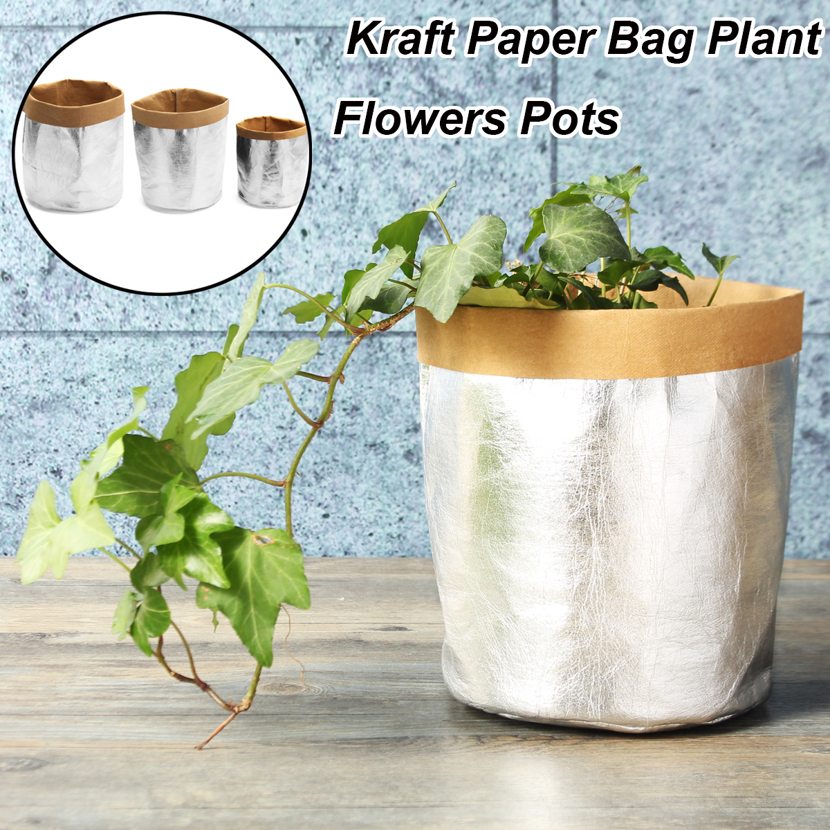 Gardening-Washable-Kraft-Paper-Bag-Plant-Flower-Pot-Multifunction-Home-Storage-Container-1302834-1