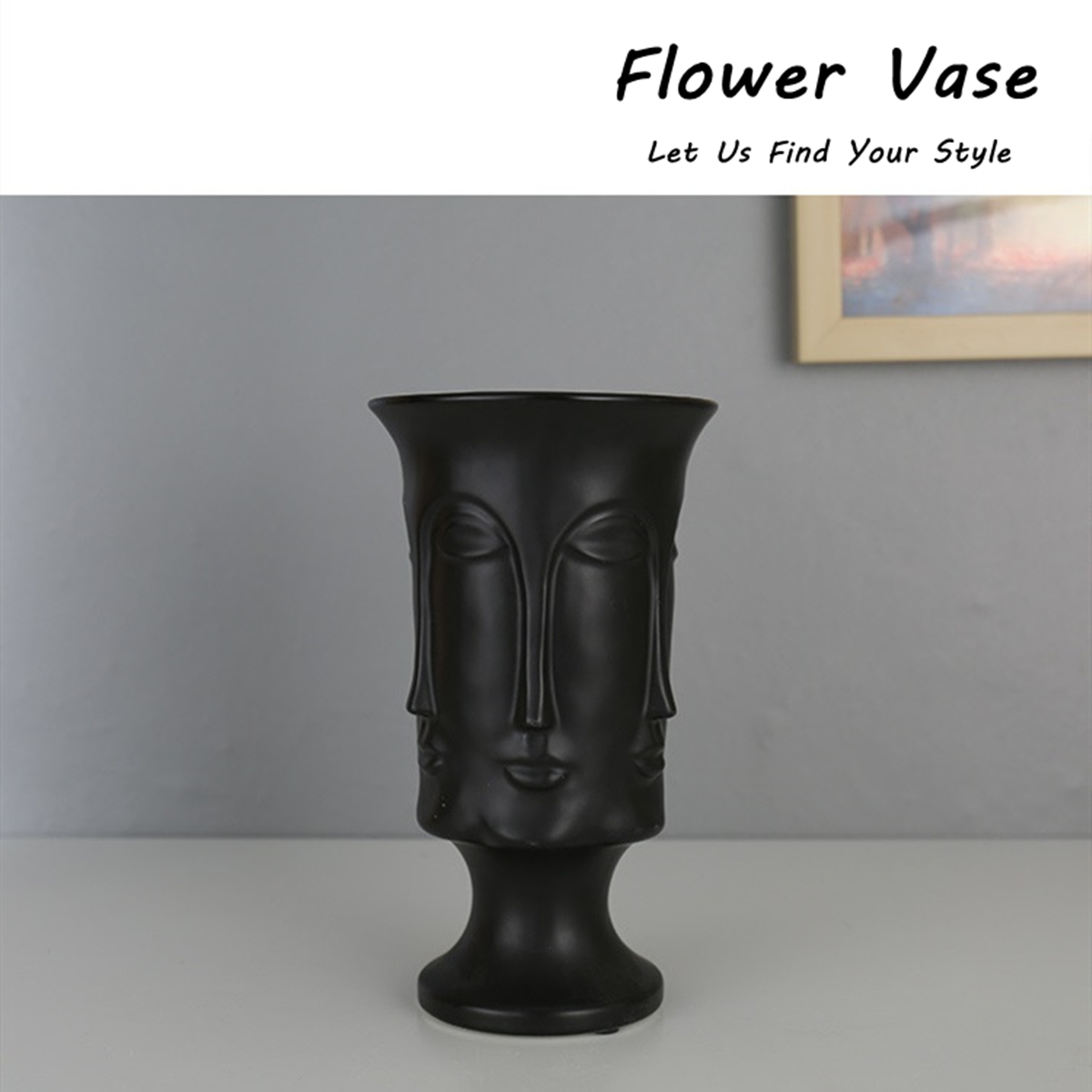 Minimalist-Artificial-Flower-Ceramic-Human-Face-Creative-Vase-Display-Room-Decorations-1473220-1