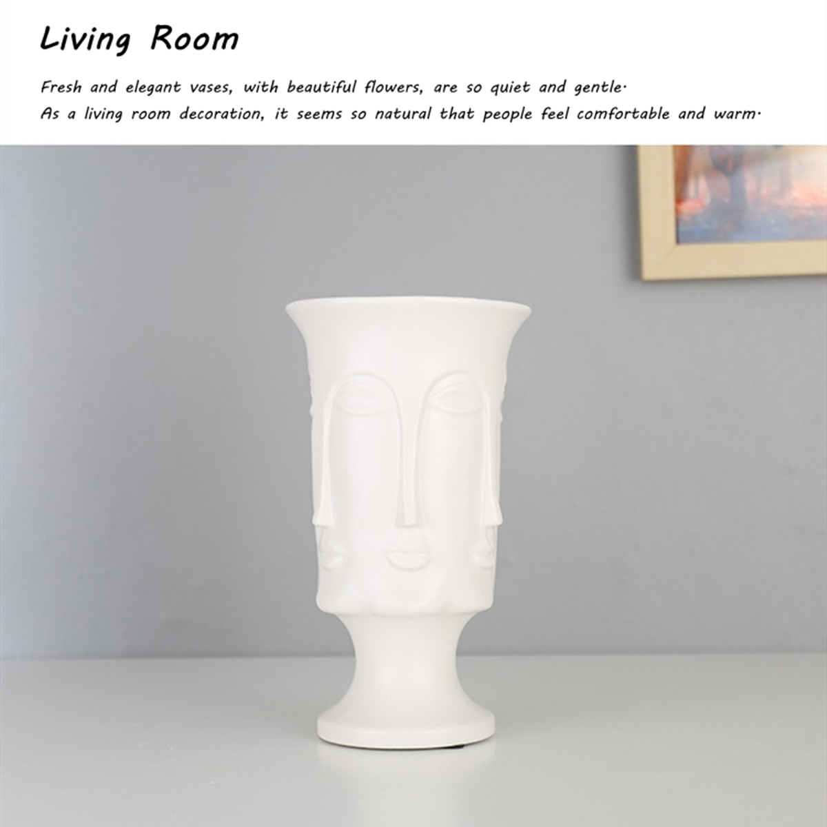 Minimalist-Artificial-Flower-Ceramic-Human-Face-Creative-Vase-Display-Room-Decorations-1473220-3