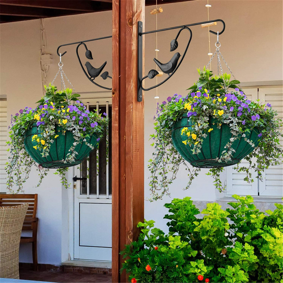 Plant-Hanger-Wall-Bracket-Iron-Basket-Rack-Hook-Garden-Flower-Pot-Holder-Black-1782412-1