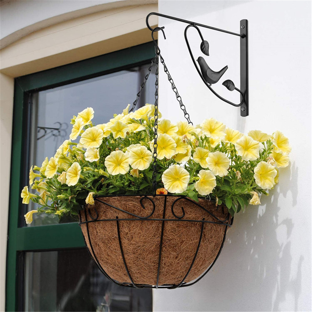Plant-Hanger-Wall-Bracket-Iron-Basket-Rack-Hook-Garden-Flower-Pot-Holder-Black-1782412-4
