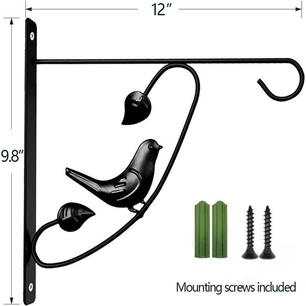 Plant-Hanger-Wall-Bracket-Iron-Basket-Rack-Hook-Garden-Flower-Pot-Holder-Black-1782412-8