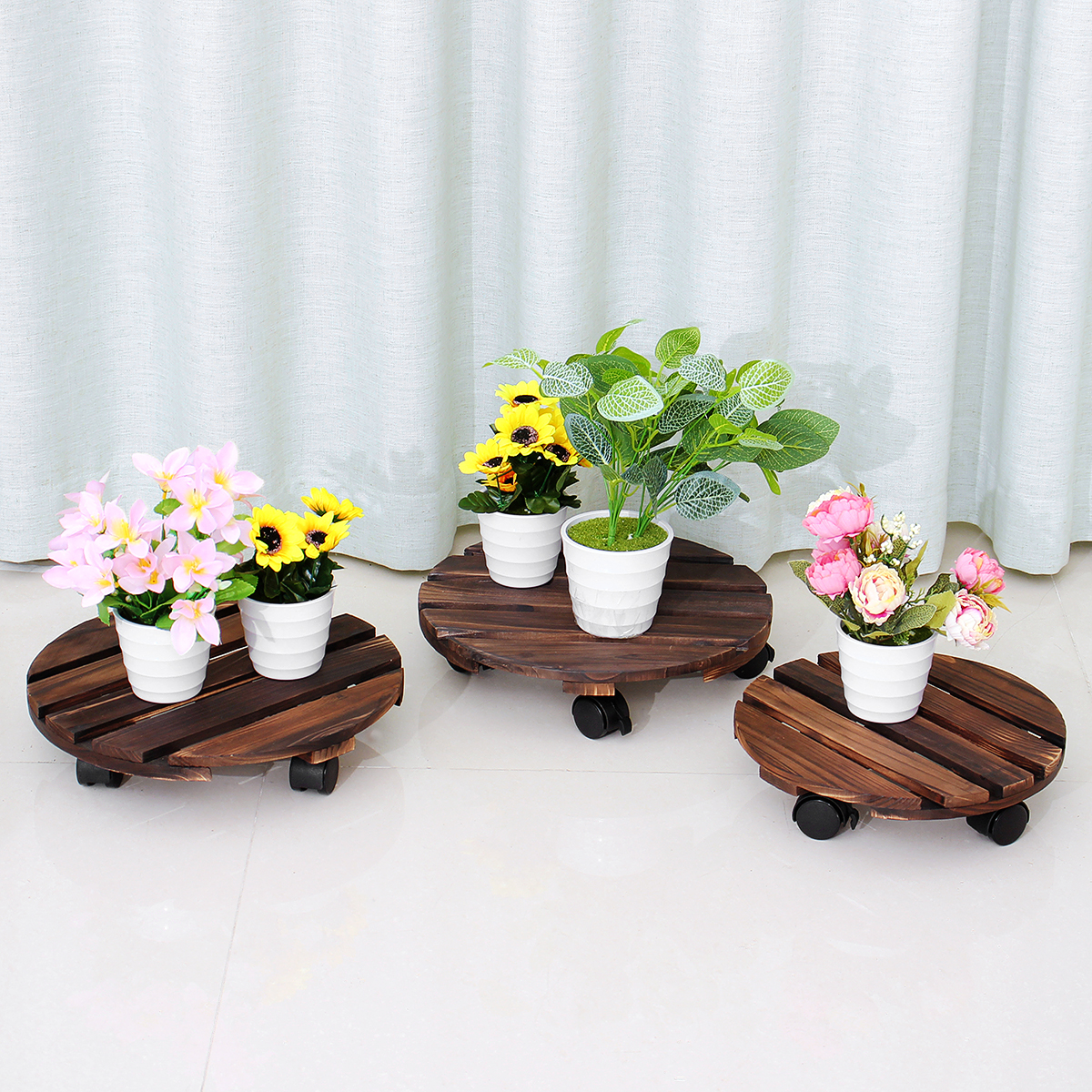 Round-Wooden-Plant-Caddy-Potted-Plant-Stand-Flower-Pot-Holder-1827421-2