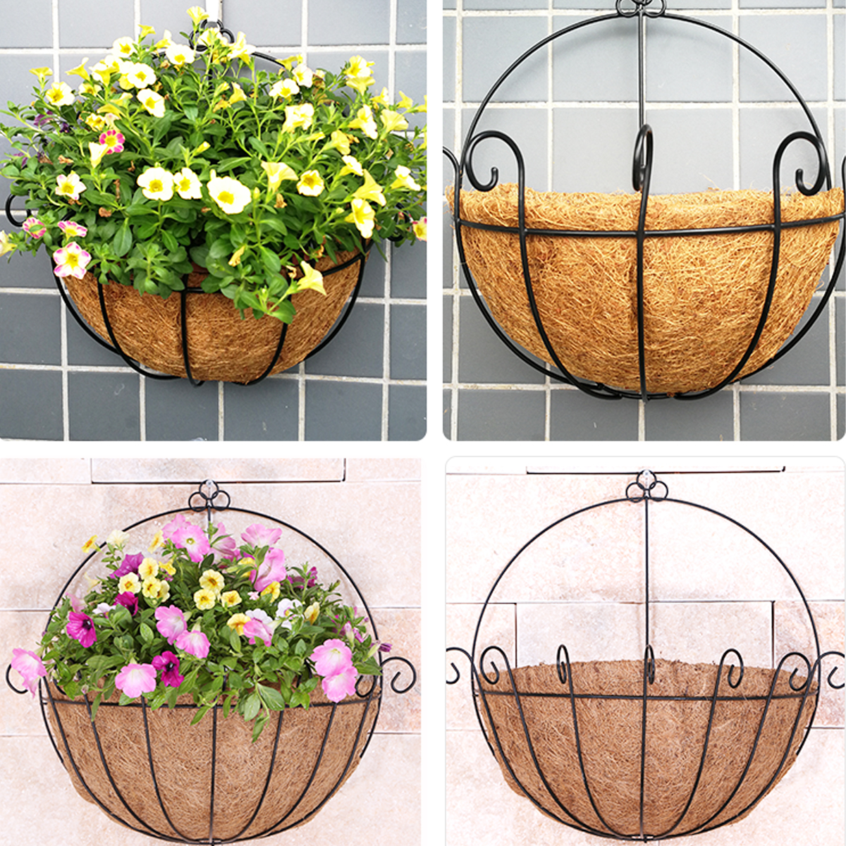 Semicircle-Flower-Basket-Plant-Pot-Holder-Wall-Hanging-Baskets-Metal-Flower-Pot-Planter-for-Home-Gar-1770308-2