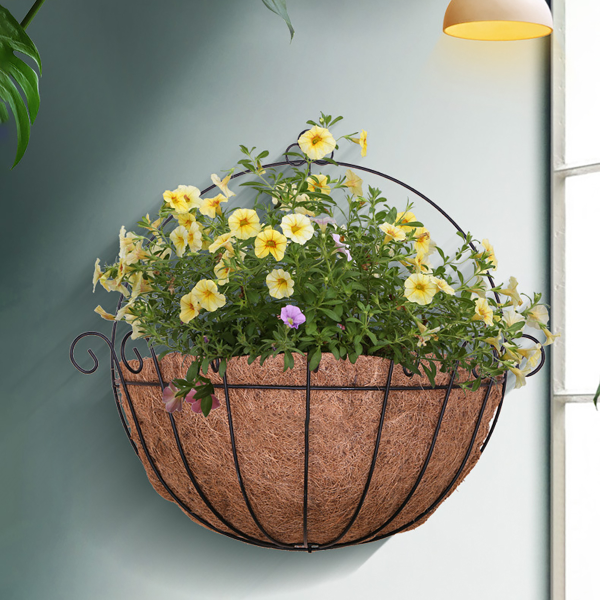 Semicircle-Flower-Basket-Plant-Pot-Holder-Wall-Hanging-Baskets-Metal-Flower-Pot-Planter-for-Home-Gar-1770308-7