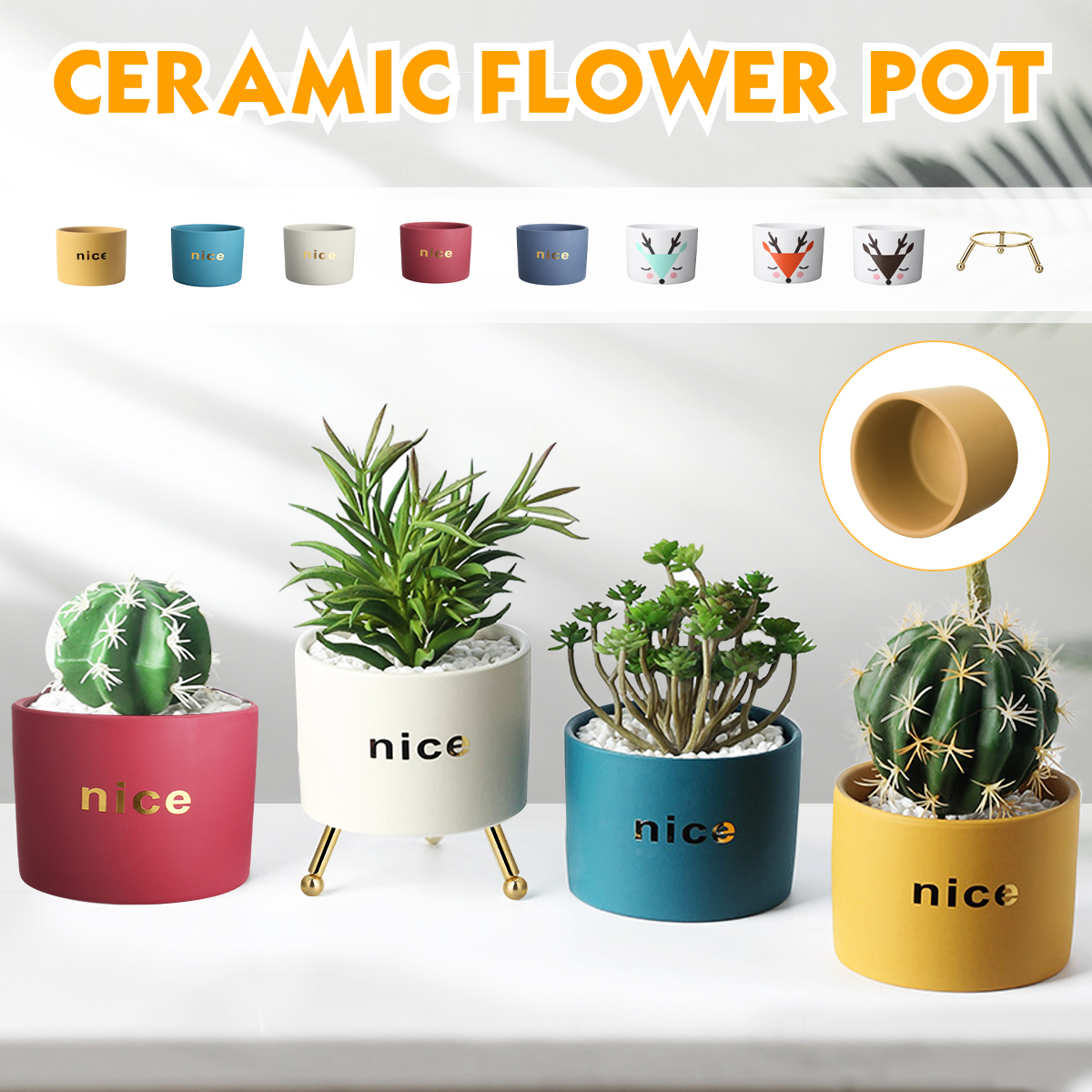 Succulent-Ceramic-Flower-Pot-Selected-Porcelain-Clay-Glaze-Anti-slip-Straight-Holeless-Flower-Pot-1858263-1