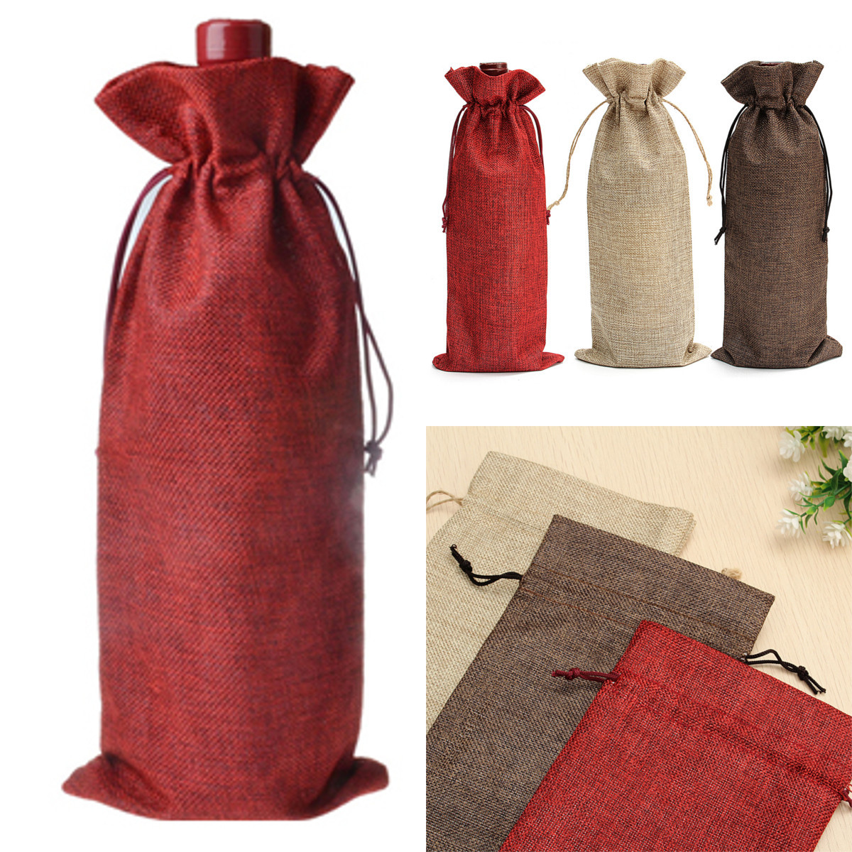 5PCS-Natural-Jute-Burlap-Vintage-Wedding-Favours-Hessian-Wine-Bottle-Bags-Gift-1120889-2