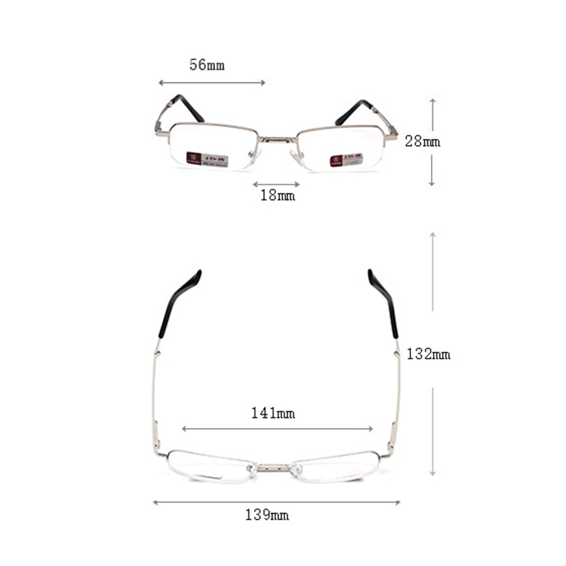 Mens-Women-Foldable-Ultralight-Metal-Frame-Vision-Care-Reading-Glasses-Eyeglasses-With-Case-1308098-1
