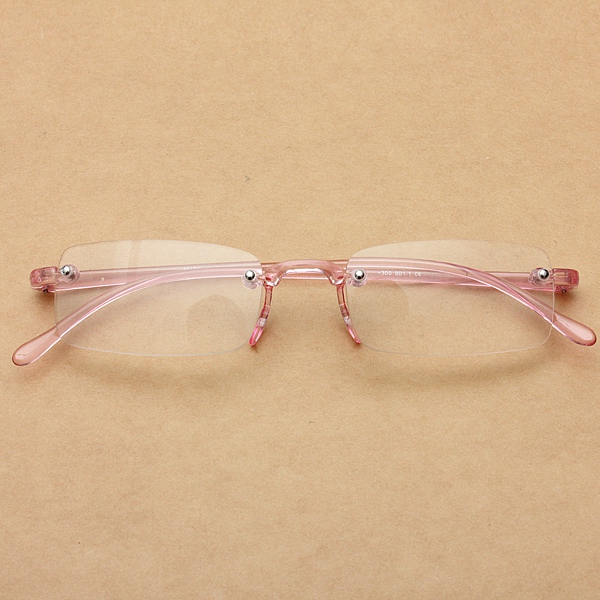 Pink-Rimless-Light-Presbyopic-Reading-Glasses-Fatigue-Relieve-Strength-10-15-20-25-30-1015451-1