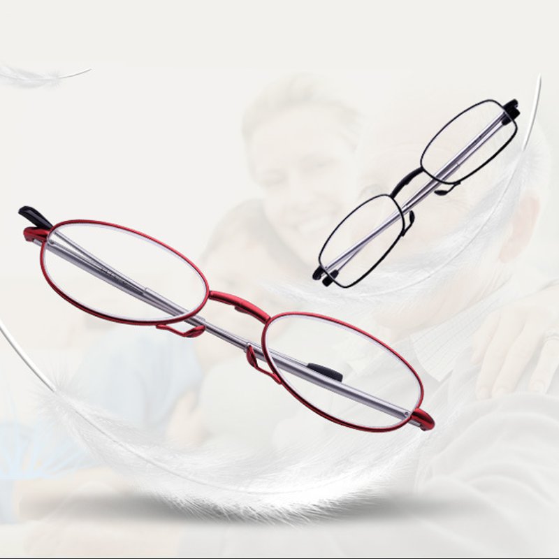 Portable-Folding-Comfortable-Reading-Glasses-Metal-Full-Frame-With-Case-1364542-5
