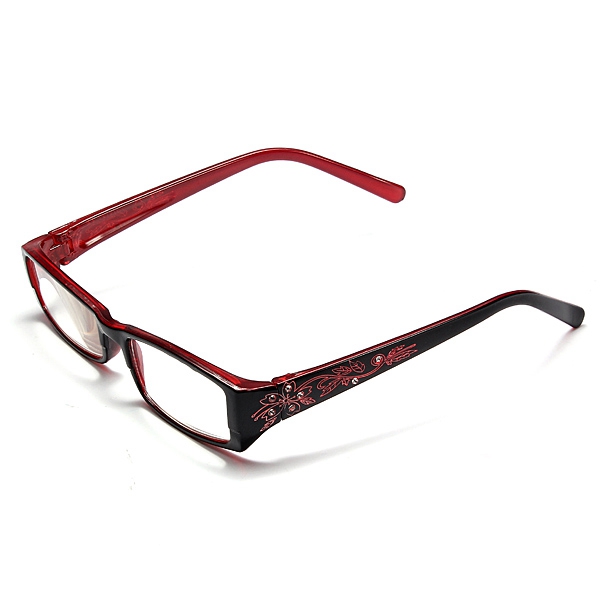 Red-Female-Diamond-Flower-Frame-Presbyopic-Reading-Glasses-Eyeglasseess-10-15-20-25-30-35-40-1016117-3