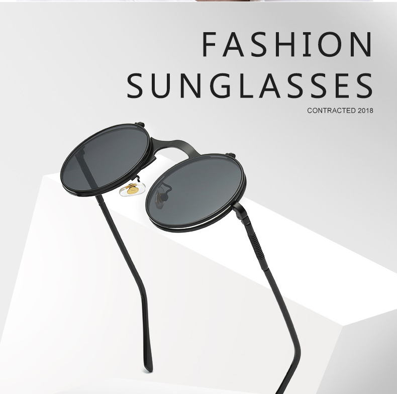 UV400-Vintage-Steampunk-Flip-Up-Men-Sunglasses-Women-Retro-Round-Metal-Frame-Sun-Glasses-Hinge-Desig-1833494-2