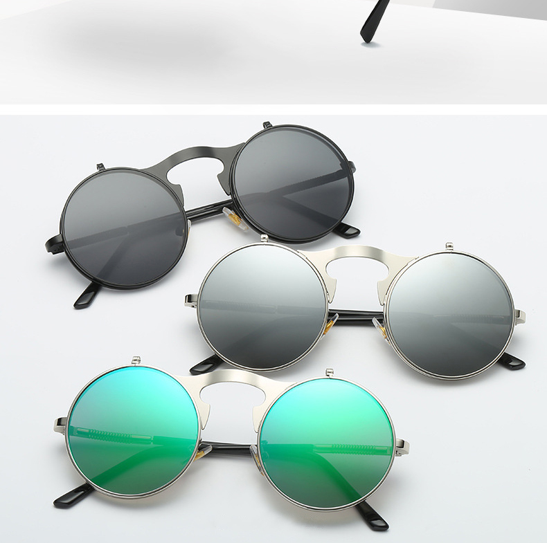 UV400-Vintage-Steampunk-Flip-Up-Men-Sunglasses-Women-Retro-Round-Metal-Frame-Sun-Glasses-Hinge-Desig-1833494-3