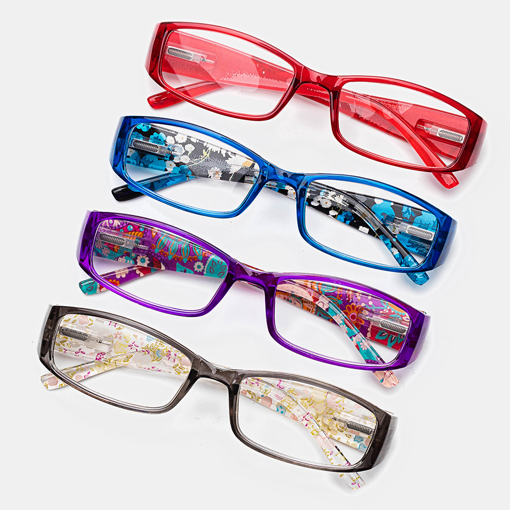 Women-Men-Unisex-Multi-colored-Retro-Square-Frame-Reading-Glasses-1535047-2