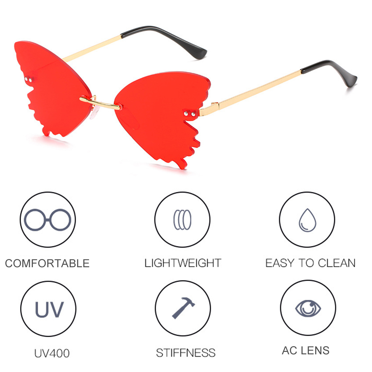 Women-Metal-Sunglasses-Butterfly-Shape-AC-Lens-Rimless-Shades-UV400-Eye-Glasses-1718242-2