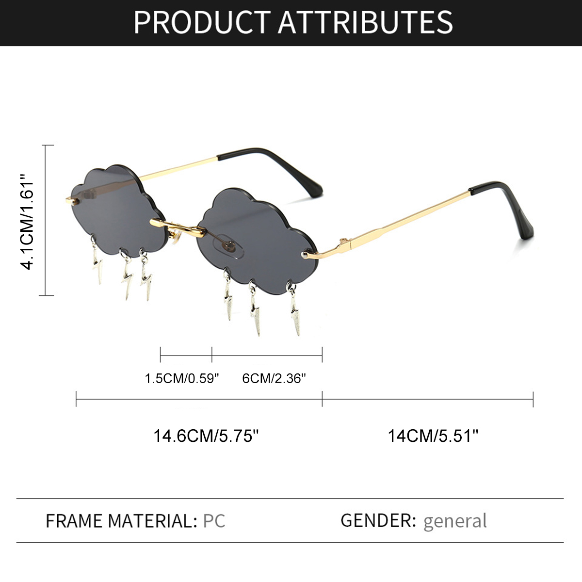 Women-Metal-Sunglasses-Cloud-Shape-PC-Lens-Rimless-Shades-UV400-Accessory-1718245-7