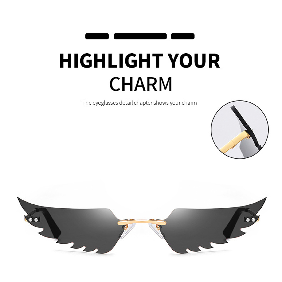 Women-Rimless-Sunglasses-Sun-Glasses-Eyewear-Frameless-w-Storage-Case-1718172-3