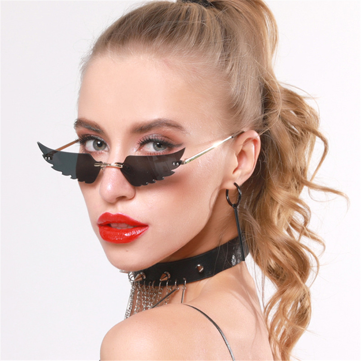 Women-Rimless-Sunglasses-Sun-Glasses-Eyewear-Frameless-w-Storage-Case-1718172-8