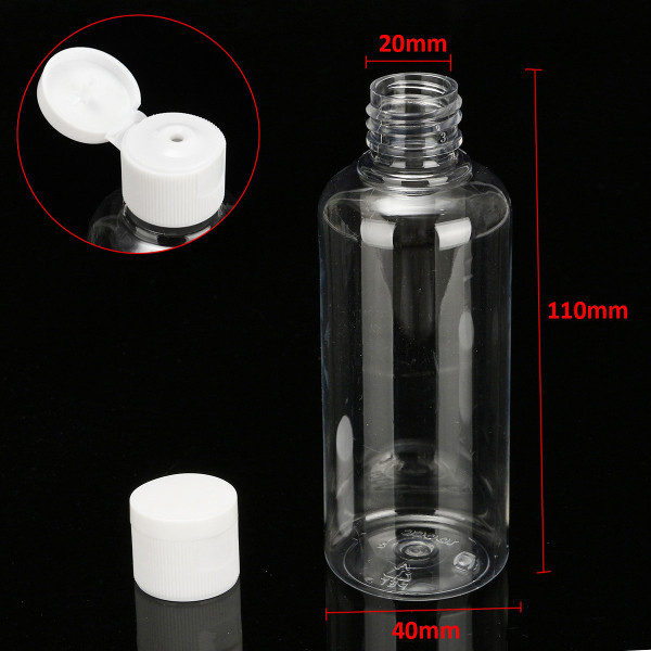 100ml-Clear-Plastic-Bottles-For-Travel-Cosmetic-Lotion-Container-with-White-Caps-1105721-2