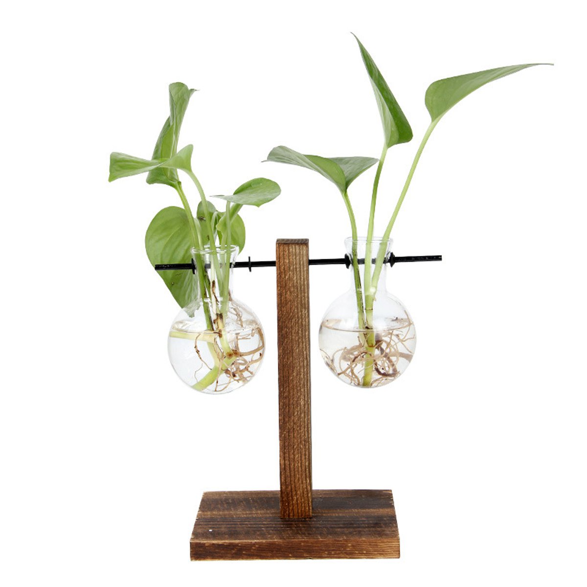 Vintage-Glass-Flower-Vase-Tabletop-Plant-Bonsai-Decorative-Hanging-Flower-Vase-Wooden-Tray--Hydropon-1436730-5