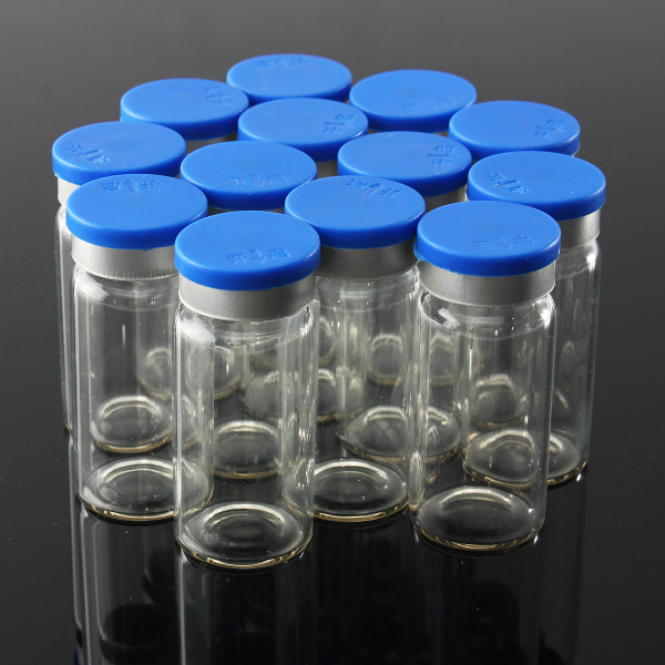 100Pcs-10mL-Clear-Glass-Bottle-Storage-Vials-w-Stopper-Flip-Off-Seals-Aluminum-Blue-Caps-1088076-2