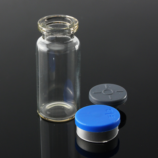 100Pcs-10mL-Clear-Glass-Bottle-Storage-Vials-w-Stopper-Flip-Off-Seals-Aluminum-Blue-Caps-1088076-4