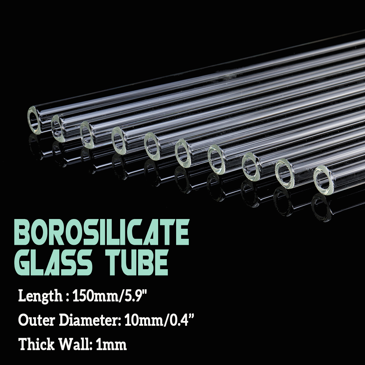 10Pcs-Length-150mm-OD-10mm-1mm-Thick-Wall-Borosilicate-Glass-Blowing-Tube-Lab-Tubes-1623752-4