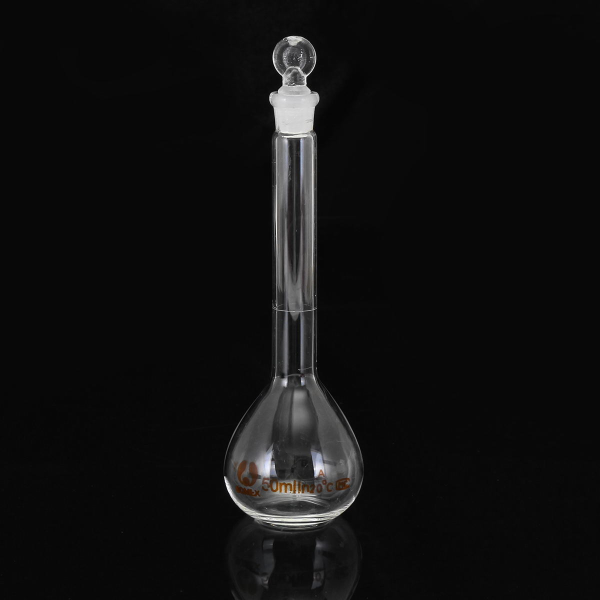 50mL-Clear-Glass-Volumetric-Flask-w-Glass-Stopper-Lab-Chemistry-Glassware-1356426-1